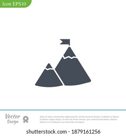 mountain top icon. Vector illustration EPS 10.