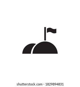 plantilla de diseño de icono de vector superior de montaña