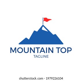 mountain top vector logo template design