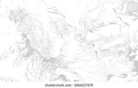 Mountain topography seen from above