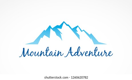 Mountain tourism landscape vector logo