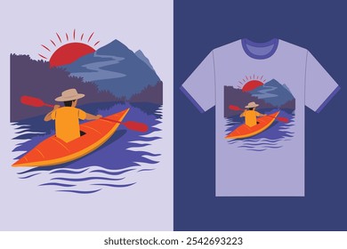 Mountain tours and travels t shirt design. Vector illustration for explore concept.