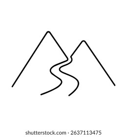 Mountain trail icon on white background vector
Vector line icon rock climbing, mountaineering, tourism