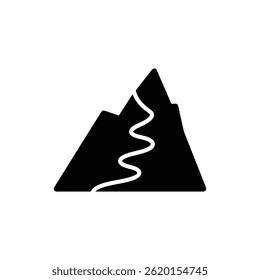 Mountain with Trail to Peak Representing the Journey of Self-Improvement and Growth