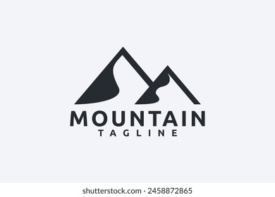Mountain travel adventure hiking logo