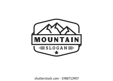 Mountain, travel, adventure hipster logo design inspiration vector