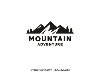 Mountain, travel, adventure hipster logo design.