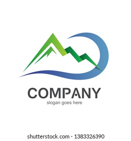 Mountain Travel and Adventure Logo Vector