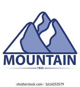 Mountain travel emblems. Camping outdoor adventure logo.Forest tourism,hiking.Vector flat banner.Isolated on a white background.