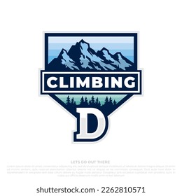 mountain travel emblems. Camping outdoor adventure emblems, badges and logo patches. Mountain tourism, hiking. Forest camp labels in vintage style