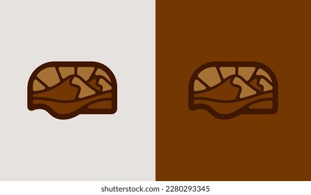 Mountain travel emblems. Camping outdoor adventure emblems, badges and logo patches. Mountain tourism, hiking. Universal creative premium symbol. Vector illustration