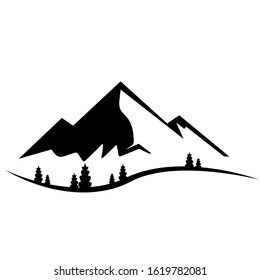 mountain and travel icon logo abstract vector