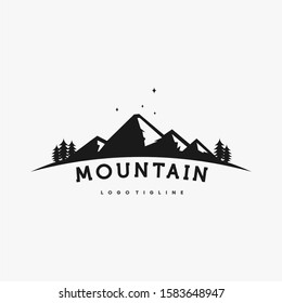 mountain and travel logo, icon and vector