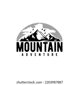 Mountain Travel Logo Vector Illustration Landscape