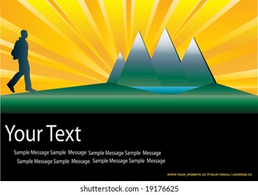 Mountain Travel Vector Background