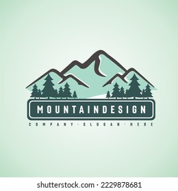Mountain Traveler Logo Design Vector