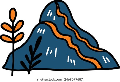 A mountain with trees in the background. The mountain is covered in snow and the sky is cloudy