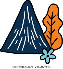 A mountain with trees in the background. The mountain is covered in snow and the sky is cloudy