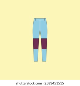 Mountain trekking pants vector illustration. Outdoor activity fashion trousers