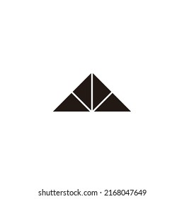 Mountain, triangle geometric symbol simple logo vector