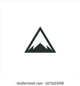 mountain triangle logo vector template.  mountain triangle  icon design stock