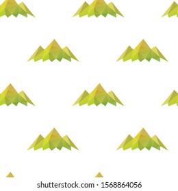 Mountain triangle shape seamless pattern backgrounds. Wrapping paper template. Polygonal design illustration.