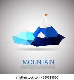mountain triangle style illustration