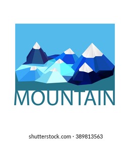 mountain triangle style illustration