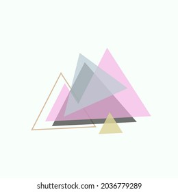 Símbolo del logotipo de los triángulos de montaña símbolo del diseño escandinavo