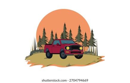 Mountain truck vector for use.
