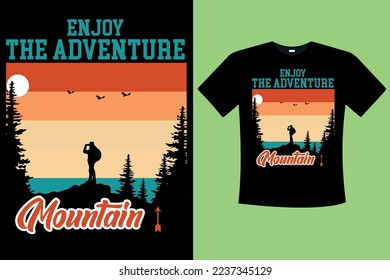 Mountain T-Shirt Design, Adventure T-Shirt Design