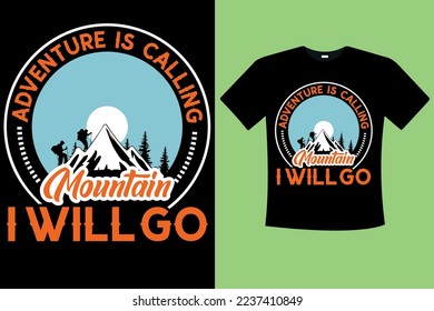 Mountain T-Shirt Design, Adventure T-Shirt Design