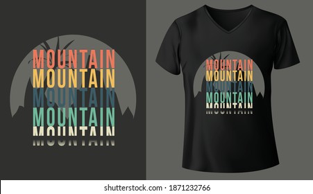 Mountain T-Shirt design retro
vector