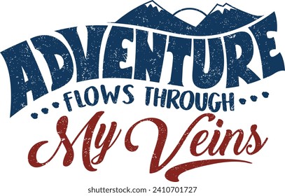 Mountain t-shirt design with sun, eagle and pine trees
