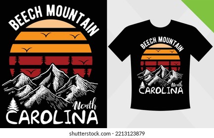 mountain t-shirt design template eps file for mountain vector