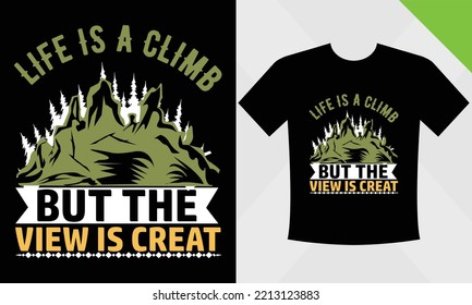 mountain t-shirt design template eps file for mountain vector