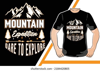 Mountain t-shirt design - Vector graphic, typographic poster, vintage, label, badge, logo, icon or t-shirt