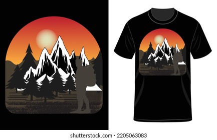 Mountain tur vector T-Shirt Design