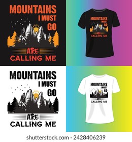     mountain typography graphics for slogan tee shirt with sun and stripes.