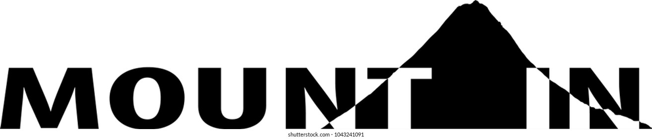Mountain typography icon