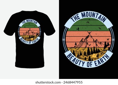 Mountain Typography T-shirt Design Template. Lettering T-shirt Design. Word Design Template. Adventure T-shirt design