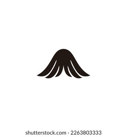 Mountain, unique geometric simple symbol logo vector
