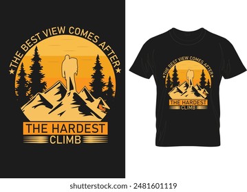 mountain unique t shirt design modern template .