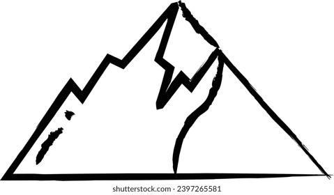 ilustración vectorial de la mano del valle de montaña