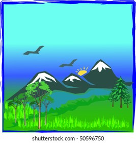mountain vector