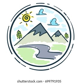 mountain vector