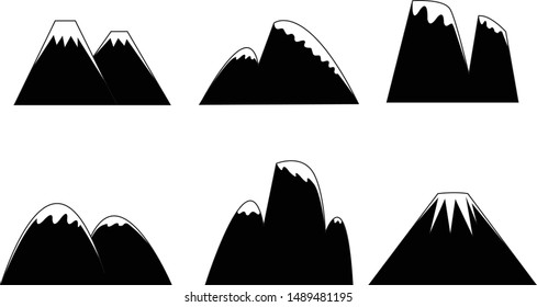 Mountain vector 2D eps 6pictures