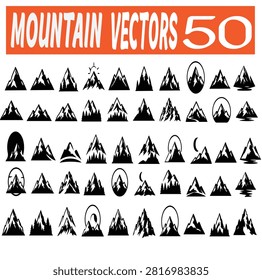 Mountain vector 50 for micro stock site 
