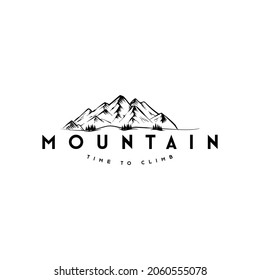 mountain vector and abstract logo illustration