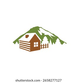 Logotipo moderno abstracto del Vector de la montaña